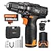 Price comparison product image Cordless Drill Driver, Tacklife 2 Speed Electric Screwdriver & Drill with 2pcs 2000mAh Li-Ion Batteries, 1Hr Fast Load, 10mm Chuck Max Torque 27N.m and 19+1 Torque Setting, 100-240V Voltage and 15Pcs Accessories