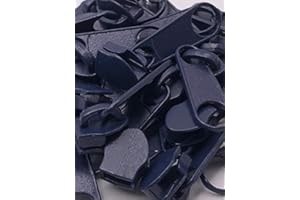 SLANTASTOFFE 20 Zipper Schieber für 5mm Reißverschluss endlos 27 Farben (Dunkelblau)