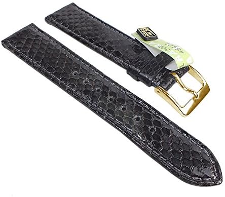 Manufaktur Replacement Band Watch Band Pina Colada Python-Leather gray 25619G, width:14mm