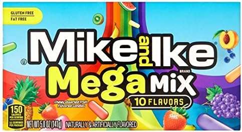 Mike And Ike Mega Mix Fruit Candies 10 Flavours 141G