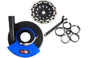RAIZIDOM Raizi 180 mm (7-inch) Universal Surface Grinding Dust Shroud Hand Angle Grinder+180 mm Diamond Grinding Cup Wheel