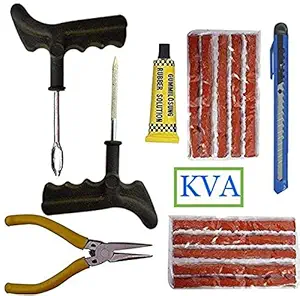 KVA Plus KV-135 Tubeless Tyre Puncture Repair Kit Portable Flat Tire Puncher Fixing