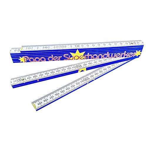 Zollstock mit Druck: Papa der Superhandwerker – Geschenk – Vater – Vatertag - 2
