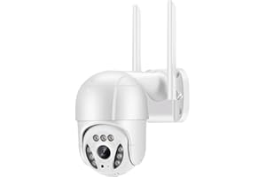 ANKSONO Cámara Vigilancia WiFi Exterior, 1080P Cámara IP WiFi con 30m Visión Nocturna Color, Camera WiFi Impermeable IP66 con Audio de Dos Vías, 5X Zoom Digital Ai Seguimiento Automático, Humana Detección