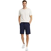 TheSeason Erkek Pamuklu Keten G&ouml;r&uuml;n&uuml;ml&uuml; Beli Lastikli Relaxed Fit Şort