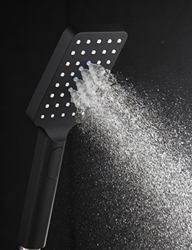 aquatimez-bathroom 3 Funktion Handbrause, mit Einfach push-control Button, ABS, schwarz, Square - 5