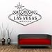 Price comparison product image Jasonding Welcome to Fabulous Las Vegas Wall Stickers Modern Nordic Design Character Vinyl Art Decorative Wall Decal for Living Room 56 * 79Cm