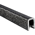 Trim-Lok Edge Trim – Fits 1/16” Edge, 7/16” Leg Length, 25' Length, Black, Pebble Texture – Flexible PVC Edge Protector for Sharp/Rough Surfaces, Easy to Install