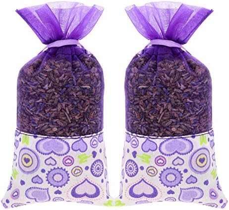 2-Packs of 20 Grams AC-046 French Natural Lavender Scent Moth Repellent Sachet Bags for Closets Cupboards Drawers and Wardrobe - Air Natural Freshener Giftset