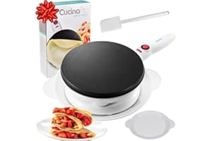 CucinaPro Cordless Crepe Maker with Recipe Guide - 1447, 100% Non-Stick Surface by CucinaPro
