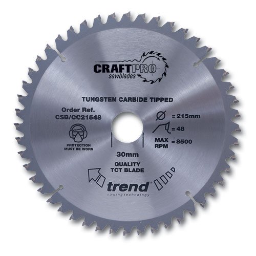 Trend - Craft Sägeblatt Kapp 250mm x 72 Zähne x 30mm - CSB/CC25072