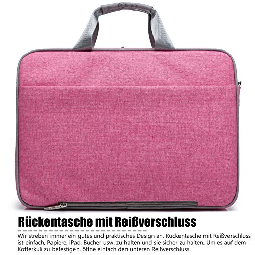 CoolBELL 17 3 Zoll Laptop Tasche Nylon Schultertasche mehrfach Abteil Messenger Bag Handtasche Tablet Aktentasche f  r Laptop   Tablet   Macbook Rosa