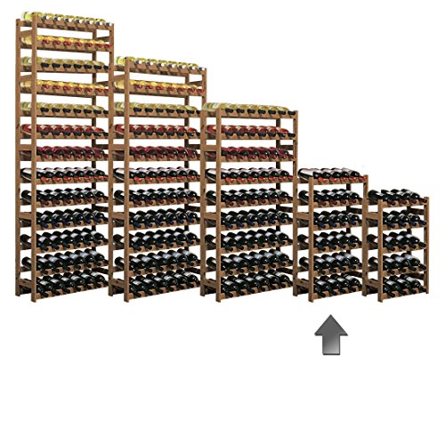 Weinregal / Flaschenregal System "Simplex", Holz, Kiefer braun