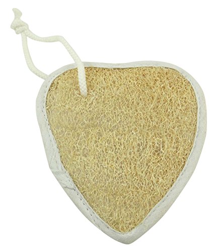 Divo Heart Shape Natural Unisex Exfoliating Body Loofah Shower Bath Scrubber Luffa- 1 Pc