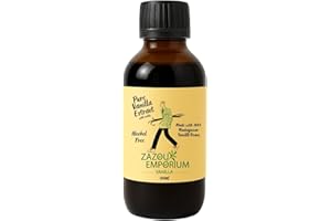 ZAZOU EMPORIUM VANILLA Madagascar Vanilla Extract with Real Seeds, Alcohol-Free 100ml