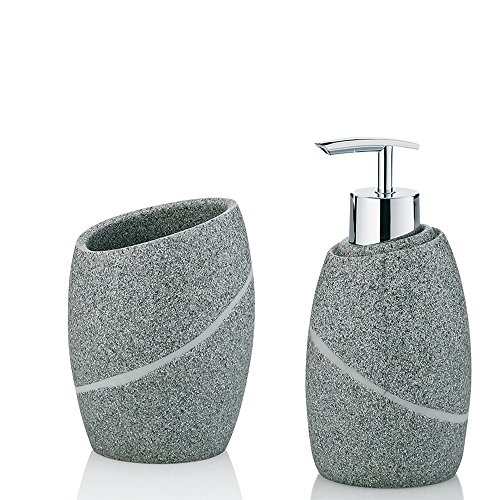 Kela 390165 Badset Talus 3-teilig aus Poly, grau
