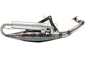 Auspuff Yasuni Scooter R Aluminium für Peugeot liegend, Derbi