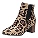 Produktbild Yvelands Damen Leopard-Printed der Art- und Weisefrauen beschuht Kurze Plüsch-Stiefel mit hohen Absätzen Ankle Boots High Heels Stiefel Schuhe | Stiefeletten Ankle Boots Schlupfstiefel