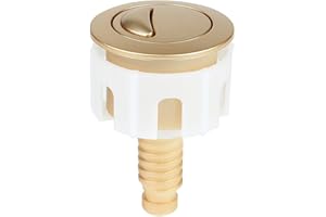 XINSENYUE Toilet Flush Button Toilet Cistern Flusher Replacement Parts, Toilet Push Button Easy Installation Modern Bathroom Upgrade (Golden Plated)
