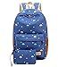 Produktbild LAAT Packung Mode Student Weiseschulter beutel Casual Schultasche Canvas Schulter Rucksack leichte Schultertasche 2 Stück