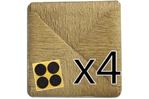 ArredaSì Sedute impagliate 37x37 Ricambi per sedie [Set di 4] + Feltrini in OMAGGIO