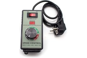 Jieotwice Drehzahlregler, Winkelschleifer Regler, Regler mit elektronischer Digitalanzeige, geeignet für Handbohrmaschine/Poliermaschine/Lüfter, stufenloser Drehzahlregler(Max A. 10A)