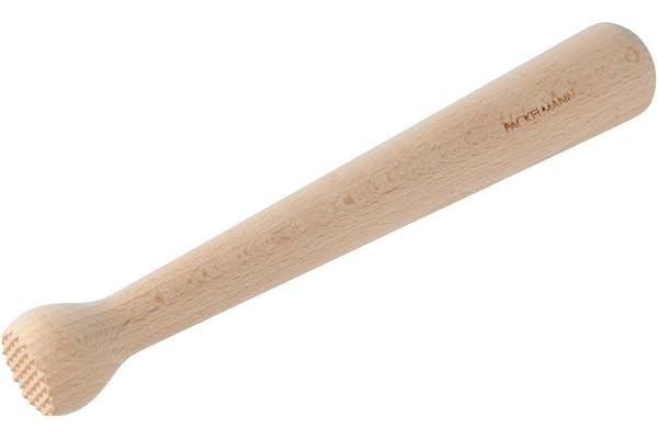 Fackelmann 49512 Pilon en bois, pilon de bar, pilon pour cocktails, pilon pour mojitos, Bois, 22,3 x 3,1 cm, Beige