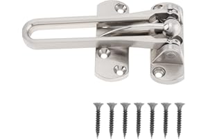 HOJLKLD Loquet de Porte pour sécurité de la maison, barre oscillante, verrous de porte d'entrée secondaire pour maison, hôtel, appartement (Argenté)