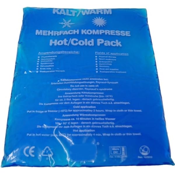 Medicalcorner24 Kalt-Warm-Kompressen, 2 Stück – 8x13 Cm, Gel-Kompressen Für Mikrowelle & Gefrierschrank, Wiederverwendbar
