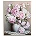 Produktbild lixb Rosa Pfingstrosenblume Handgemalt auf Leinwand DIY Digitalbilder Zeichnen Färbung durch Zahlen Öle Malen nach Zahlen Kits Kunst 40x50 cm