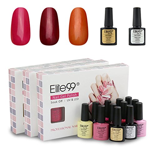 Elite99 Nail Gel Polish Soak Off Varnish UV LED Nail Art Kit of 5 C061