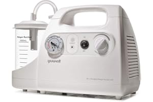 yuwell Mucus Secretion Machine Medical Electric Sputum Phlegm Suction Pump Device Unit (Includes 1000 cc Suction Canister)