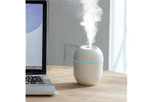 EMBERPURE Humidificador aceites Esenciales, difusor aceites Esenciales, ambientadores de hogar humidificador Bebes, humificador Aromas mocos y Tos casa, ambientador Coche ambientador electrico (Blanco)