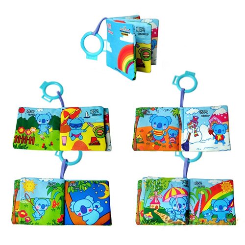 1pc Intelligence Development Cloth Cognition Book Learning & Activity Toys for Kids Baby (Natural)