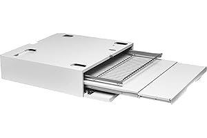 ASKO HDB1153W Waschmaschinen-/Trockner-Stapelset mit ausziehbarem Regal und Wäschekorb, Weiss