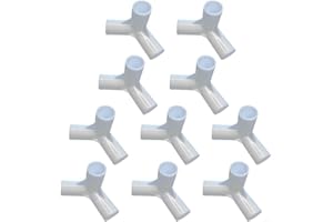 GDFNMOGO 10Pcs Connectors For Tents, Canopy Tent Parts Greenhouse Connectors, Outdoor Tent Joints Plastic Connector, For Tents, Wardrobes(90 degree tee)