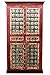 Produktbild Orientalischer grosser Schrank Kleiderschrank Billur -3- 140cm hoch | Marokkanischer Vintage Dielenschrank schmal | Orientalische Schränke aus Holz massiv für den Flur, Schlafzimmer, Wohnzimmer oder Bad