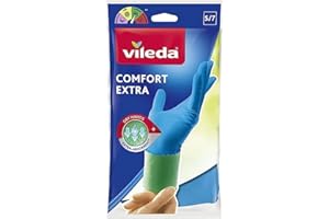 ‎VILEDA Vileda Comfort und Care Gummihandschuhe mit Kamille Lotion Größe S, 1 Paar