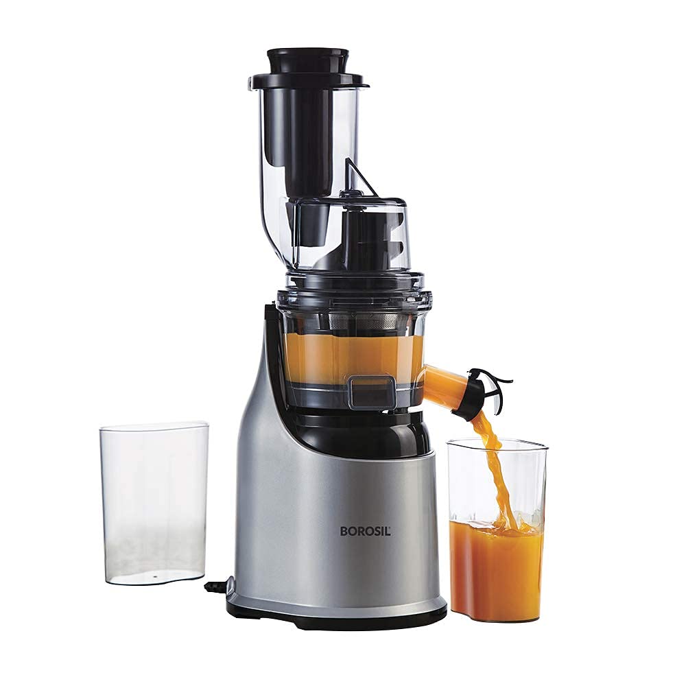 (Renewed) Borosil - Health Pro Cold Press Slow Juicer, 200W, Black, Onesize (BSJU20WB14-cr)