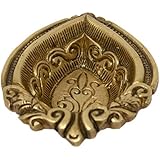 ShalinIndia Artistic Diya for Hindu Home Temple Mandir 1 x 4 x 3 Inches 285 gm