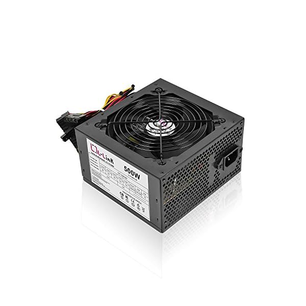L-Link LL-PS-500-CAB - Fuente de alimentación ATX (500W) color negro y blanco