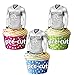 Produktbild vorgeschnittenen personalisierbar Essbar Fußball Shirts mit gewählter Name & Nummer – Cupcake Topper/Kuchen Dekorationen Real Madrid Farben (12 Stück)