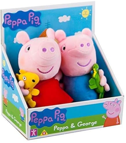 Peluche Peppa Pig Jemini 17 Cm - Jouet Doux Et Mignon Pour Enfants, Robe Rouge Et Doudou Inclus - 2