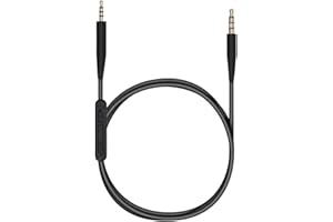 kwmobile Kopfhörerkabel für Bose QuietComfort 35 - Ersatz Kabel 140 cm Mikrofon Lautstärkeregler - 3.5mm Klinke