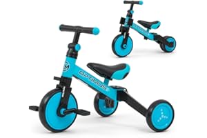 Rowerek trójkołowy biegowy dla dzieci 3w1 Niebieski Optimus Milly Mally