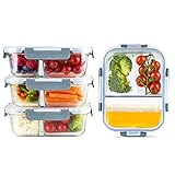 UNGLAUBLICH PRAKTISCH - Die super praktischen Aufbewahrungsbehälter aus Glas von Zoë&Mii sind ofenfest, perfekt für die Mikrowelle und zum Einfrieren. Eine Box für jede Gelegenheit. Bereiten Sie sich und Ihrer Familie gesunde und leckere Speisen für Schule, Büro oder Uni