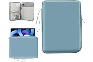 PAPOEEA Housse de Tablette,9-11 Pouces Tablette Housse Pochette pour iPad 10é Gén 10,9",iPad 9/8/7é Gén 10,2", iPad Air 11", iPad Air 5/4 10,9", Galaxy Tab A9+ Plus 11"/S9 FE, Tab M11 11" Bleu