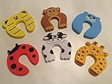 6 Stück B&B Original Türstopper Fingerschutz Klemmschutz Türstop Fingerklemmschutz Handschutz Kindertürsicherung Türpuffer niedliche Tiere - 8