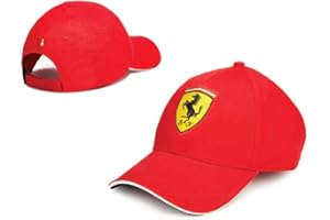 ScuderiaFerrari Ferrari Casquette officielle pour homme, adulte, enfant, chapeau de Scuderia Cheval rouge rouge