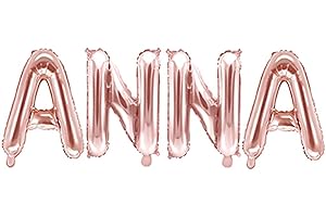 UNKNOW Palloncino FOIL MYLAR ROSA GOLD scritta nome ANNA 35 cm